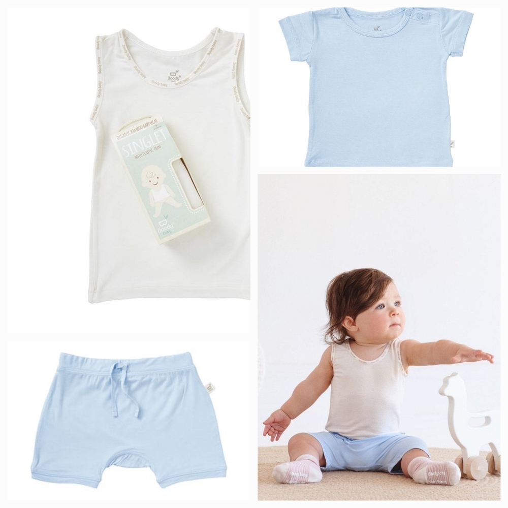 Brand New Boody Baby ORGANIC BAMBOO BABY WEAR 3 piece Set